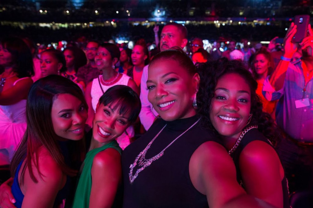 Image from the film Girls Trip. A selfie of Ryan, Lisa, Sasha and Dina, taken at a concert