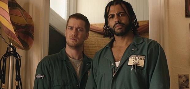 Collin and Miles are in their moving uniforms. Miles has a badge that reads ‘Commander Miles’ and Collin’s one reads ‘Commander Smiley'.